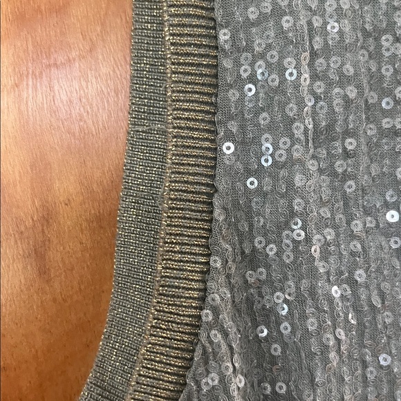 Olive Green Sequin Sparkle Tank - Picture 3 of 4